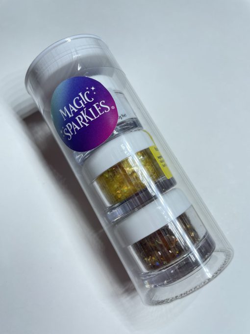 Magic Sparkles - set van 3 White, Yellow Gold, Caramel