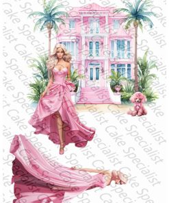 Pink doll and dreamhouse