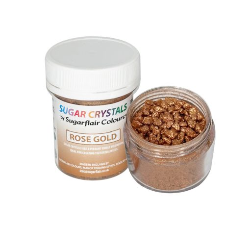 Sugarflair Sugar Crystals Rose Goud 40g